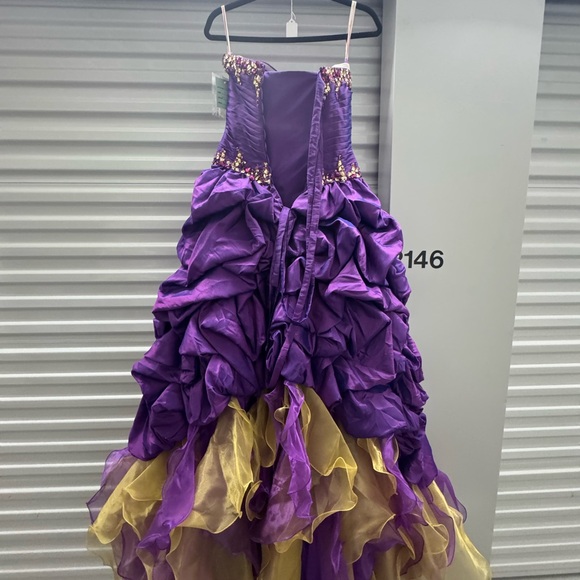 Princess by Mary’s Purple & Gold Ball Gown – Size 6 – New With Tags - Picture 7 of 11